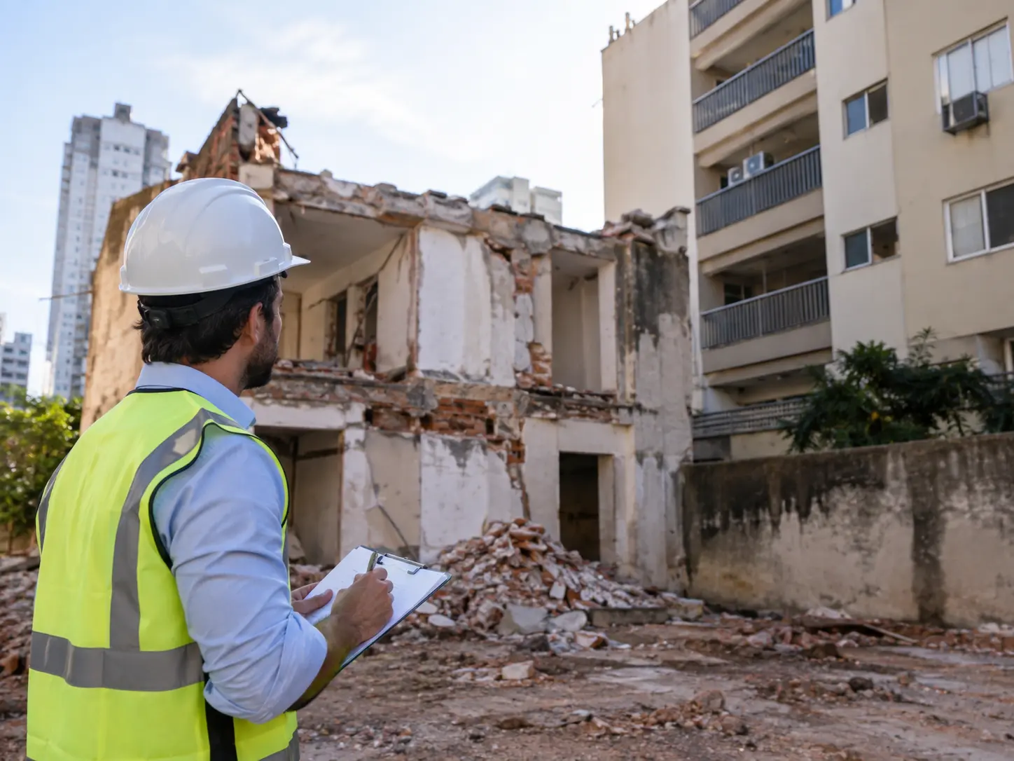 Registro técnico de imóvel vizinho antes do início de obra
