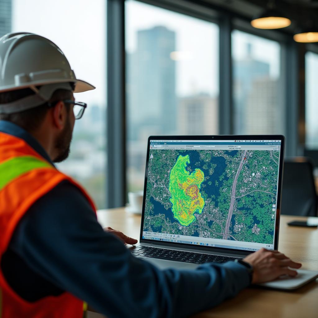 Registro da evolução de canteiro de obras