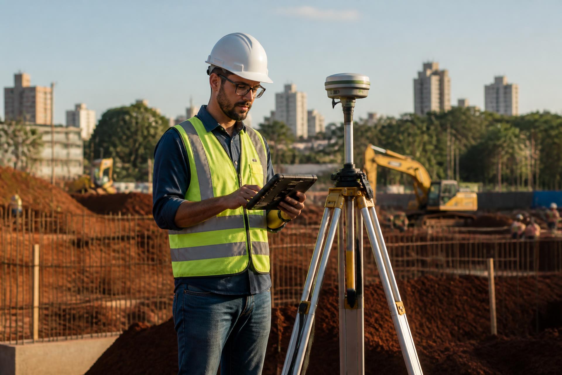 Levantamento topográfico de apoio a obra em Bauru