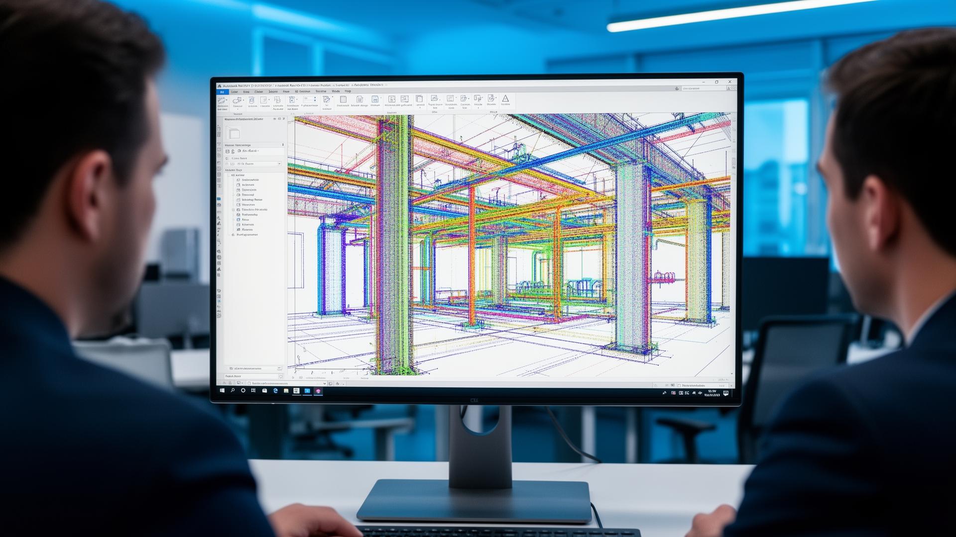 Scan to BIM a partir de nuvem de pontos industrial